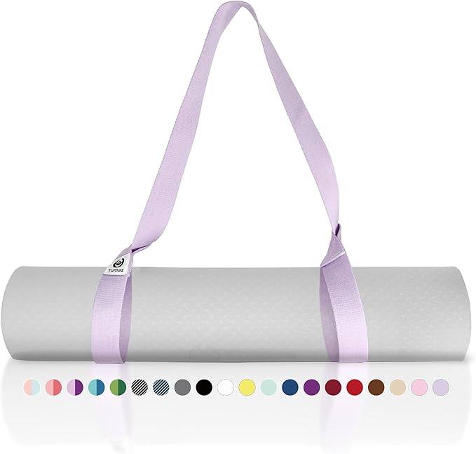Tumaz Yoga Mat Strap [MAT NOT Included] (2 Sizes) with Extra Thick & Comfy Delicate Texture, Adjustable Yoga Mat Carrier-FlexoryFit