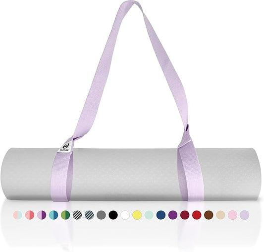 Tumaz Yoga Mat Strap [MAT NOT Included] (2 Sizes) with Extra Thick & Comfy Delicate Texture, Adjustable Yoga Mat Carrier-FlexoryFit