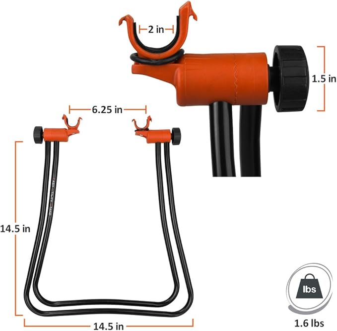 Ibera Easy Utility Bike Stand for 20"-29" - Adjustable & Foldable Bicycle Stand for Storage & Repair - Floor-Mounted & Scratch-Free Alloy Steel Rack - ideal Bicycle Storage for Indoor Garage
