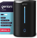 Top Fill Humidifier with Essential Oil Diffuser 6L for Home, Baby, Bedroom, Large Room & Indoor Plants, Cool Mist Ultrasonic Quiet Air Humidifiers, Automatic Humidity Control, Night Light (6L, Black)