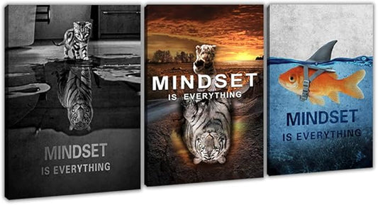 Success Wall Painting Inspirational Wall Art Office Wall Decor Motivational Wall Art Canvas Black Poster Positive Inspirational Framed Artwork Prints Picture for Living Room Office [60''W x 28''H]-FlexoryFit