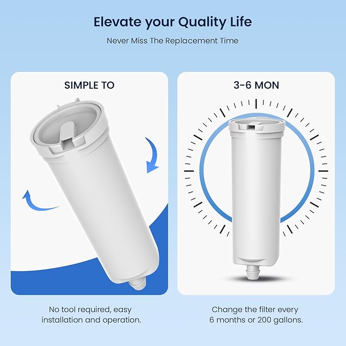 GLACIER FRESH New Upgrades Replacement for GE Profile Opal Ice Maker Filter, NSF 42 Certified, Ge Opal ice Maker Filter, Easy Install,3 Pack