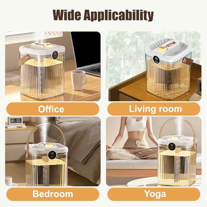 Mini Humidifier with Night Light, 2L Dual Channels Mist Humidifier, Top Fill Desktop Humidifier for Bedroom Office Car