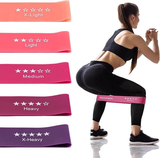 Resistance Bands for Working Out, Exercise Bands with 5 Resistance Levels Fit for Home Fitness, Strength Training, Natural Latex Resistance Band Include Instruction Guide and Carry Bag-FlexoryFit
