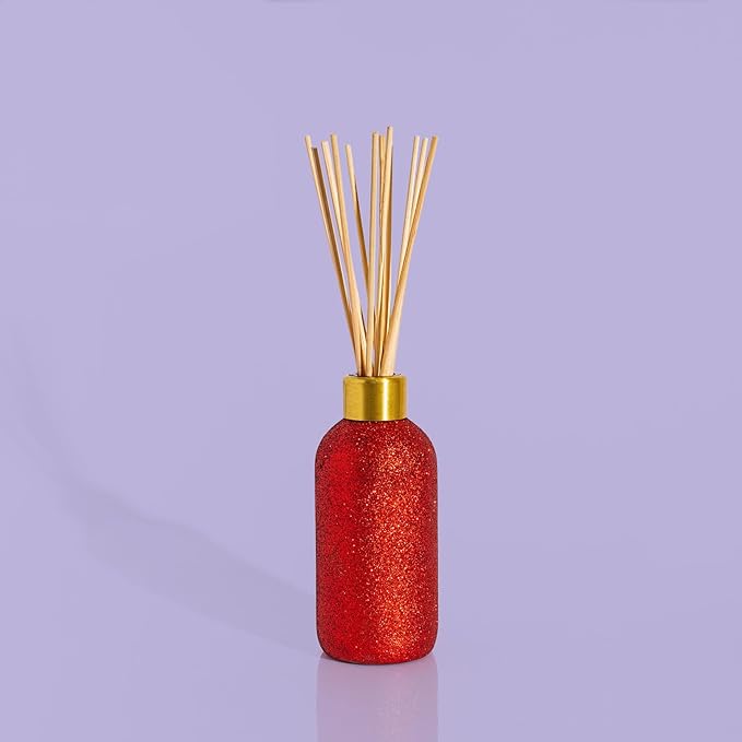 Capri Blue Glam Reed Diffuser - Red Essential Oil Diffuser for Home Decor & Room Decor - Luxury Incense Sticks - Holiday Fragrance (Volcano, 8 Fl Oz)