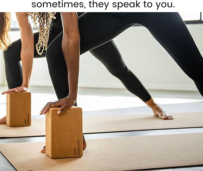 Premium Cork Yoga Blocks - Extra Large Yoga Block 2-Pack or Extra Tall 1-Pack for Inflexible Yogis | Natural, High-Density Cork for Superior Support & Stability | Optional Yoga Strap & Gift Box-FlexoryFit
