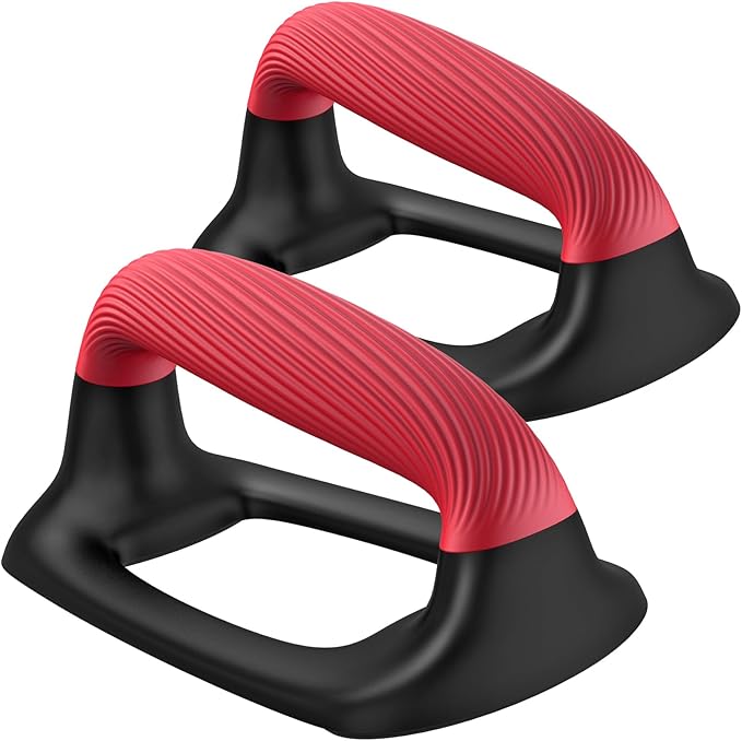 Kipika Push Up Bars, Pushup Stands With Thickened Soft Plastic Handle, Stable and Non-Slip Base, Pushup Handles Perfect for Floor Strength Training-FlexoryFit