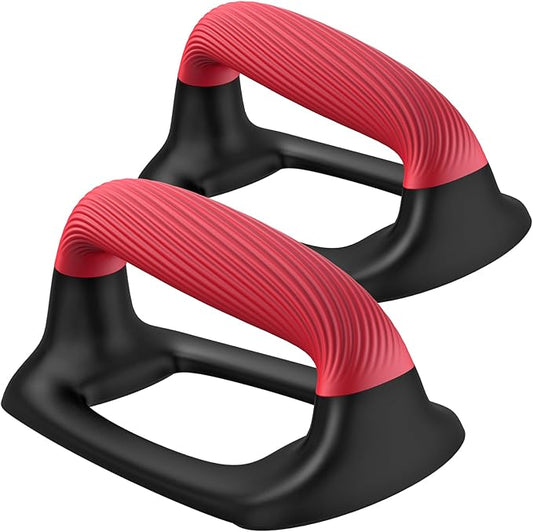 Kipika Push Up Bars, Pushup Stands With Thickened Soft Plastic Handle, Stable and Non-Slip Base, Pushup Handles Perfect for Floor Strength Training-FlexoryFit