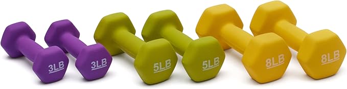 Amazon Basics Neoprene Dumbbell Hand Weights for Exercise and Muscle Toning-FlexoryFit