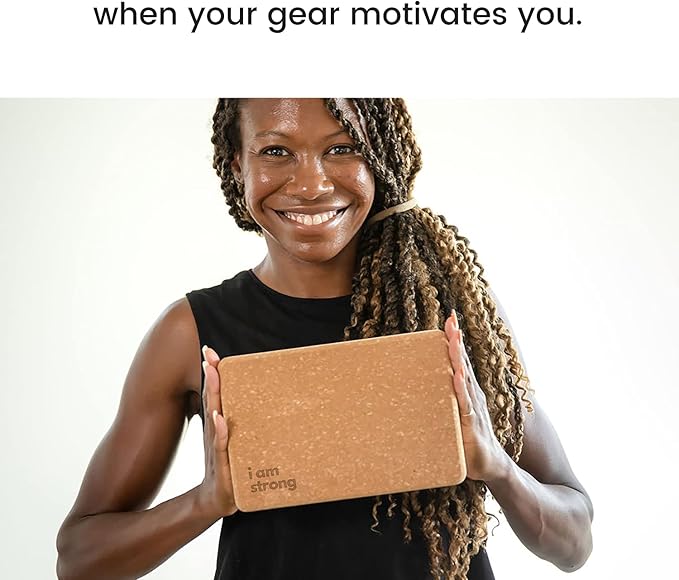 Premium Cork Yoga Blocks - Extra Large Yoga Block 2-Pack or Extra Tall 1-Pack for Inflexible Yogis | Natural, High-Density Cork for Superior Support & Stability | Optional Yoga Strap & Gift Box-FlexoryFit