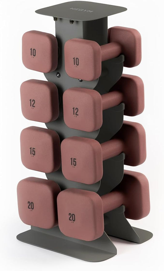 SafeGrip Dumbbells, Anti-Slip, Anti-Roll, Thick Handles, Free Weights, Square Dumbbells for Secure Workouts at Home, Weightlifting, and Personal Training-FlexoryFit