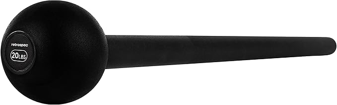 Retrospec Revolve Steel Macebell for Strength Training, Rehabilitation, Stretching, Conditioning and Rotational Training - 5, 7, 10, 15, 20, 30lb Options for Women & Men-FlexoryFit