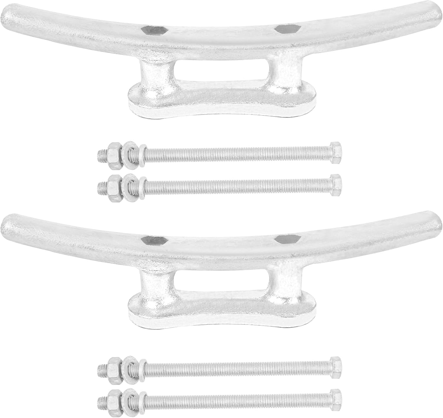 6/8/10/12/14 inch Dock Cleats With Bolts,Hot Dipped Galvanized Cast Iron Boat Cleats,Rope Cleat Boat Dock Cleats for Boat Docks,Decks,Piers for Tying up Boats,Marine Decor(1,2,4,5,6,8,10,12 Pack)