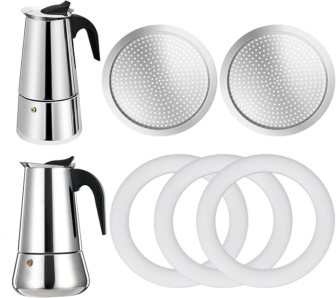 2 Pcs Filter with 3 Pcs Silicone Gasket Seals by Theperfectcombinationofcoffeehomeandhealthylivingmakingeverydayadayofrituals