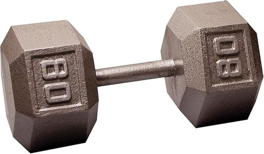 Body-Solid Cast Iron Hexagon Dumbbell, Hand Weights For Men and Women, Weight Dumbbells for Strength Training, Body Building Home Gym Training Gear-FlexoryFit