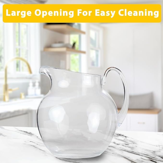Lily's Home 100 oz Shatterproof Plastic Pitcher, the Large Capacity Makes it Excellent for Parties, Both Indoor and Outdoor, Clear