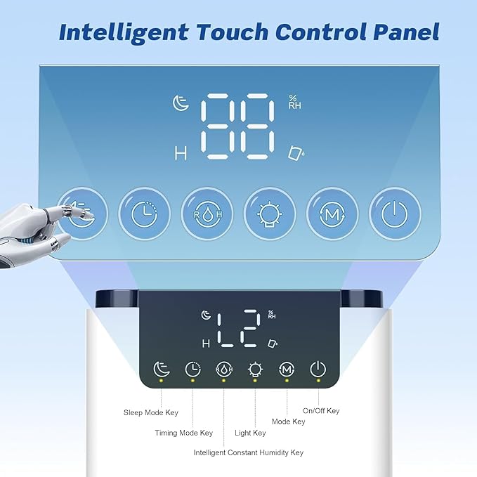 Dehumidifiers(75OZ) for Home,Small Dehumidifier for Bedroom with 2 Dehumidification Modes,Auto Defrost,12 Timer, Portable Quiet Dehumidifiers for Home,Basement,Bathroom,RV