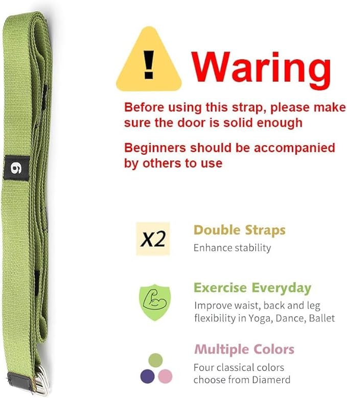 Leg Stretcher Strap, Stretching Equipment with Door Anchor Flexibility Trainer Backbend Assist for Dance Aerial Yoga Ballet Leg Stretching Exercise-FlexoryFit