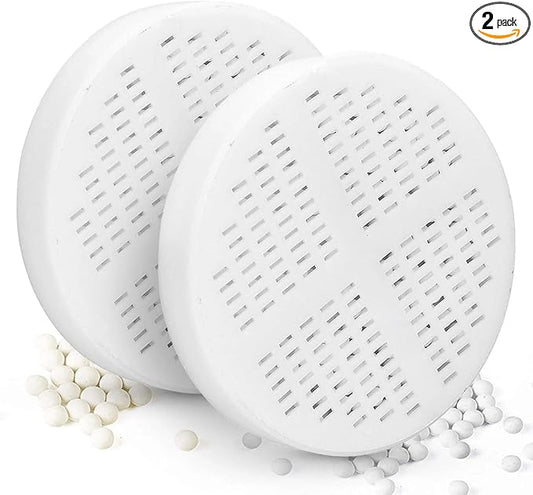 AquaHomeGroup Vitamin C + E + A Shower Filter Replacement Cartridge (Pack of 2) - Vitamin Infused Shower Head Filter for Healthier Skin, Hair, and Nails - Removes Chlorine
