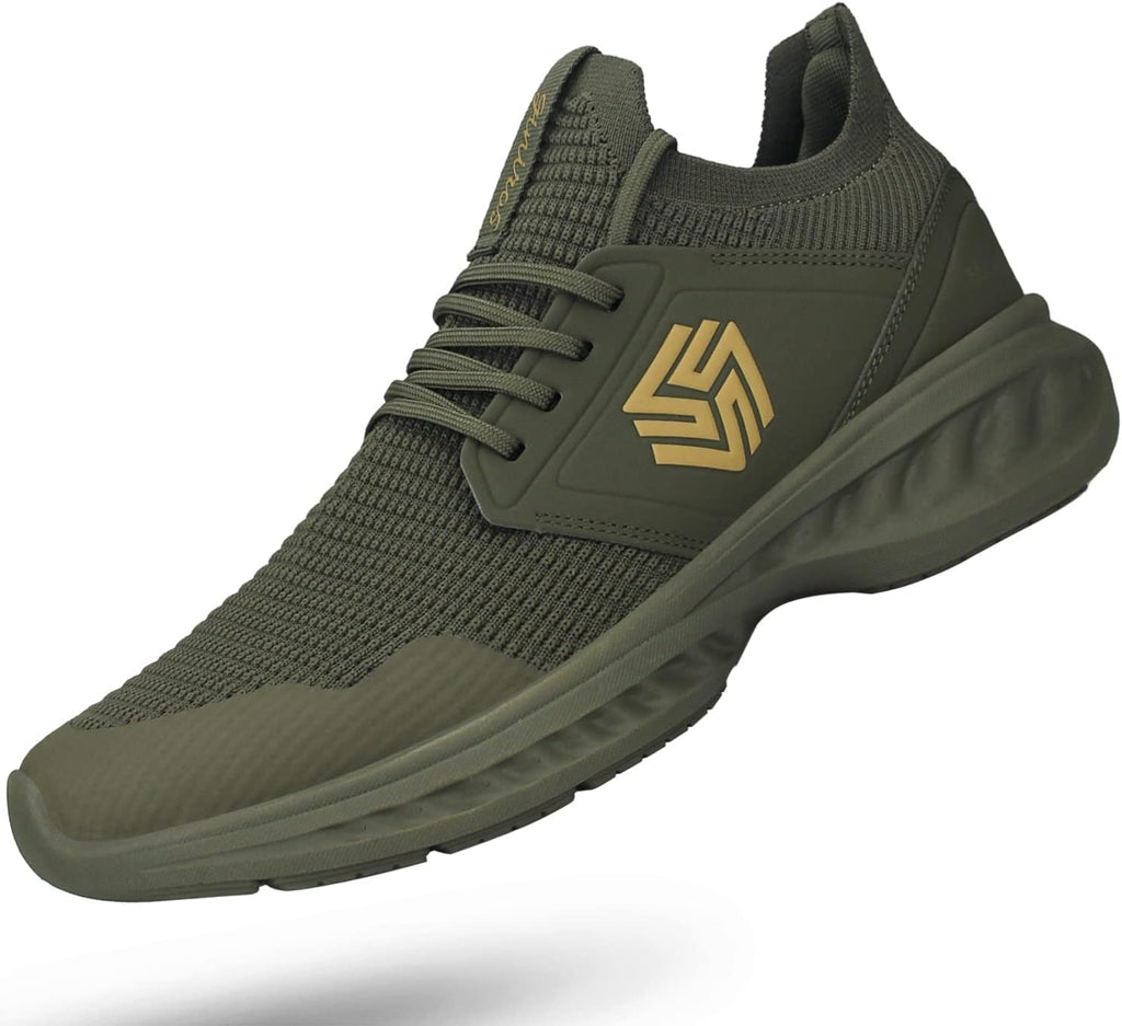 Mens Slip On Walking Shoes Non Slip Running Shoes Breathable Workout Shoes Lightweight Gym Sneakers