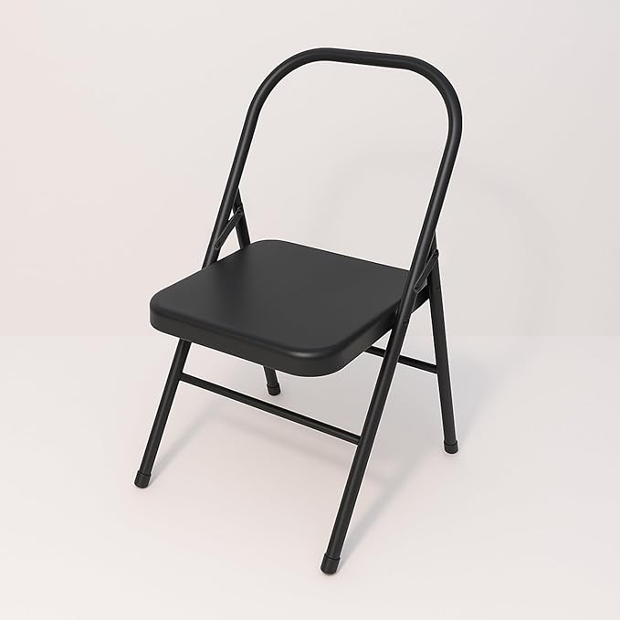 Yogikuti Yoga Chair(Standard) Backless/Folding Chair for Restorative & Iyengar Yoga Practie, Meditation/Fitness-FlexoryFit