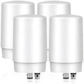 Faucet Water Filter Replacement for Brita®: Sink Filter Attachment Compatible with Brita® Faucet Mount Water Filtration System for Tap Water - White - 4 Count