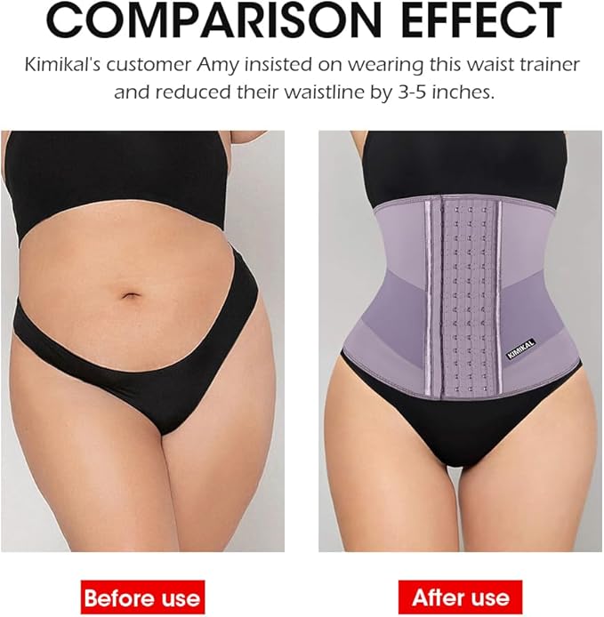 KIMIKAL Women Waist Trainer Corset Belt: Under Clothes Sport Tummy Control Long Torso Shapewear-FlexoryFit