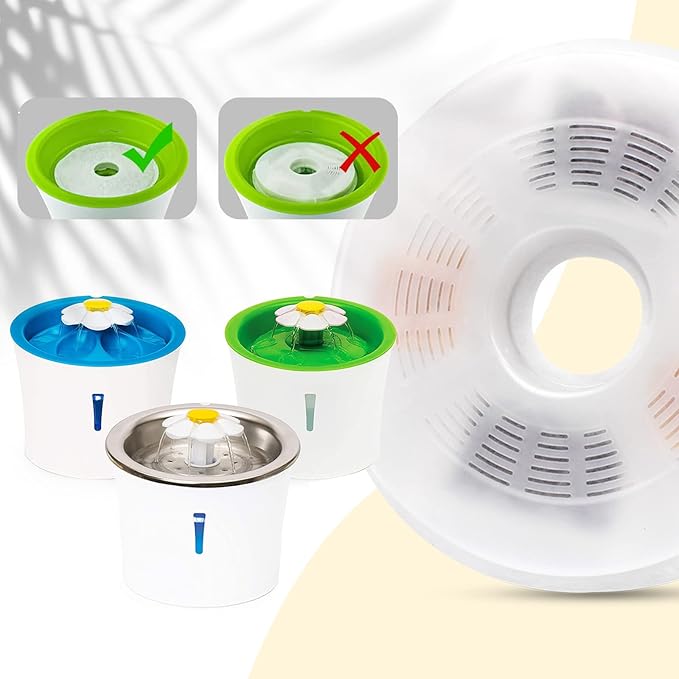 Cat Water Fountain Filters Compatible with Catit Fountains, Petilog Carbon and Ion Exchange Resin Pet Fountain Filter Replacement (12)
