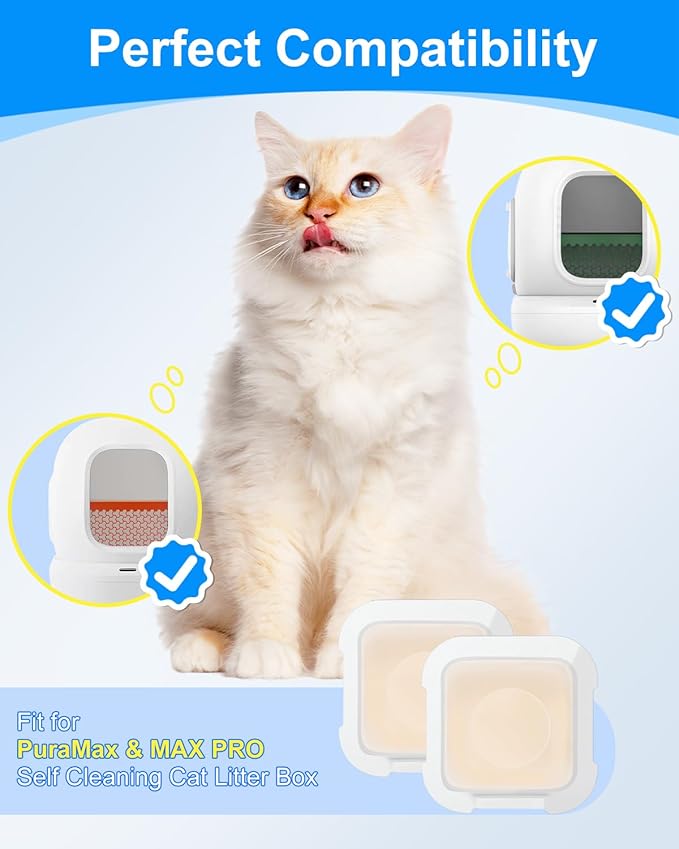 6-Pack N50 Odor Eliminator 2.0 Compatible with PuraMax 2, PuraMax & MAX PRO Automatic Self Cleaning Litter Box, Upgraded Pet Cat Litter Deodorizer for Home Toilet Odor Control