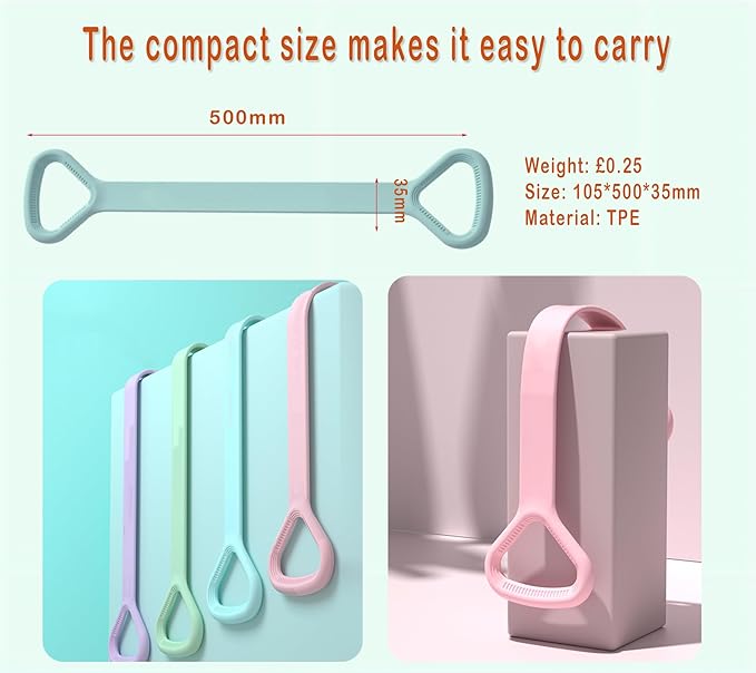 Figure 8 Resistance Band, Arm Back Shoulder Exercise Elastic Rope Stretch Fitness Band, Foot, Leg, Hand Stretcher, Arm Exerciser for Yoga Pilates Stretching Physical Therapy, Home Gym Workout-FlexoryFit