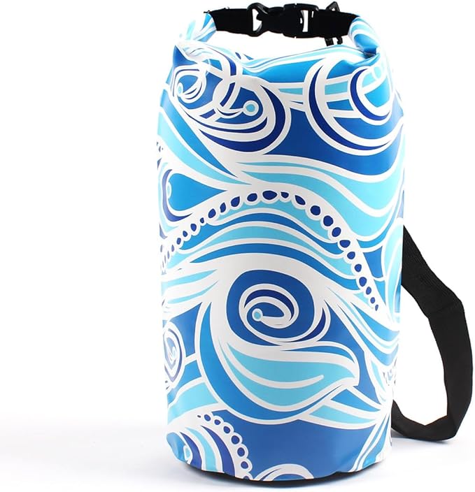 Dry Bag Waterproof,5L Roll Top Backpack Floating Dry Bag for Kayaking Boating Swimming Hiking Camping Outdoor Activities,Blue Sky