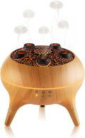 Essential Oil Diffuser 250ML,Jellyfish Diffuser Volcano Diffuser Air Humidifiers Sound Pickup Ultrasonic Aromatherapy Remote Control 7Color Lights for Home Bedroom Office Hotel (Wood Color)