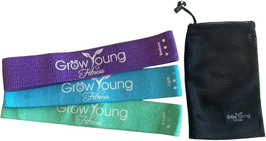 Grow Young Fitess Premium Exercise Bands - 3 Resistance Bands + 1 Storage Bag-FlexoryFit