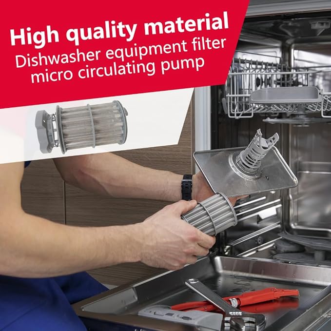 Dishwasher Drain Mesh Filter Circulation Pump Micro Filter for Kenmore Models 63013912010, 63013912011, 63013913010, 63013913011, 63013919010, 63013919011, 63013993012, 63013993015, 63013993016