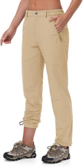 TBMPOY Women's Lightweight Hiking Pants Water Resistant Quick Dry Travel Work Outdoor Fishing Pants Zipper Pockets