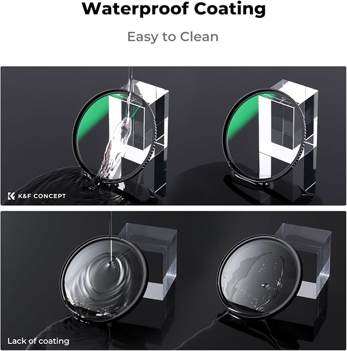 K&F CONCEPT 49mm CPL MCUV ND1000 Lens Filter 2 Lens Caps Kits Waterproof - Image 4