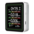 Indoor Air Quality Monitor, 5 in 1 Portable Smartair Quality Tester for CO2 | TVOC | HCHO | Temp | Hum for Home Cars Plants and Pets So On