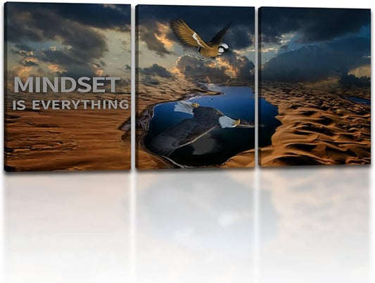 3 Panels Inspirational Canvas Poster Motivational Wall Art Inspirational Wall Art Entrepreneur Quotes Artwork Painting Picture for Framed Home Decoration Living Room office bedroom 36''W x 16''H-FlexoryFit