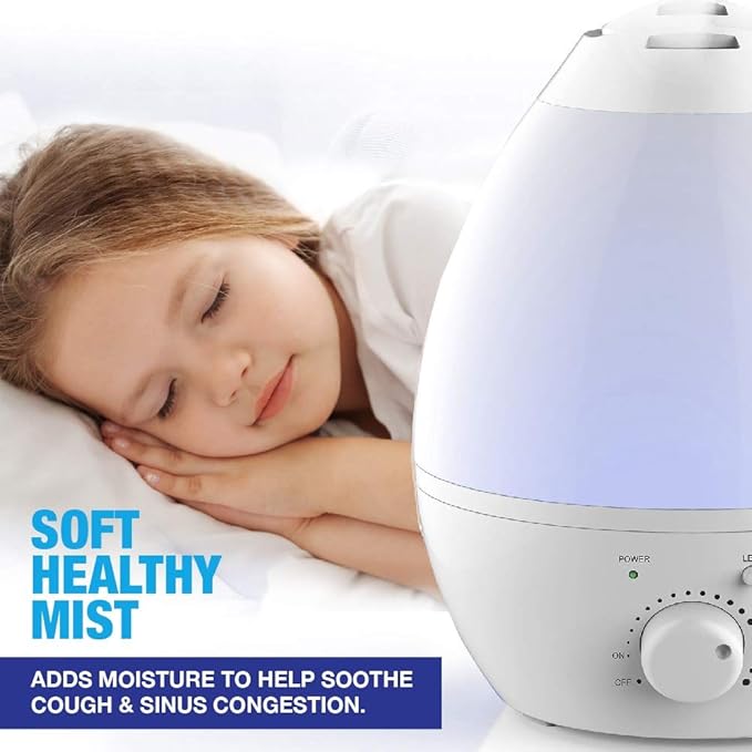 Bell+howell 7 Led Color Changing Humidifer With Aroma Diffuser, 3.8 lb