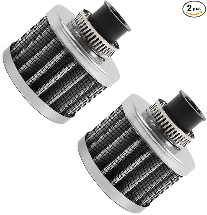 MUGE RACING 2Pcs Air Filter Cold Air Intake Filter Breather 12mm Valve Cover by MUGERACING