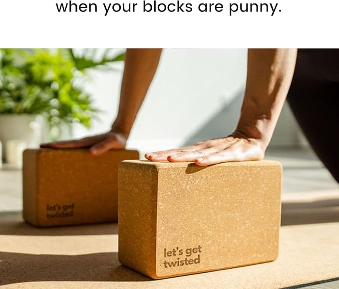Premium Cork Yoga Blocks - Extra Large Yoga Block 2-Pack or Extra Tall 1-Pack for Inflexible Yogis | Natural, High-Density Cork for Superior Support & Stability | Optional Yoga Strap & Gift Box-FlexoryFit