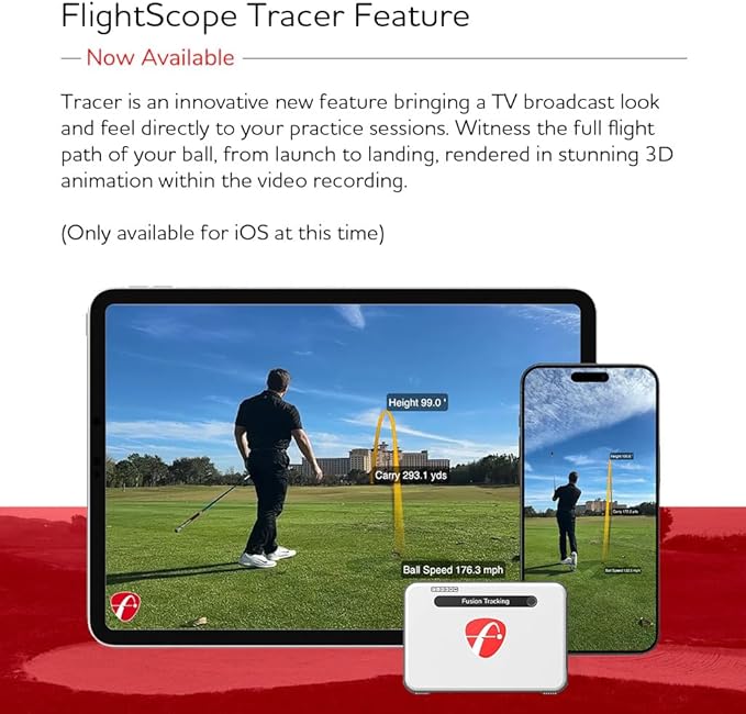 FlightScope Mevo+ GPS Golf Launch Monitor and Simulator with Face Impact Software | 22+ Complete Golf Data Parameters Including Vertical & Lateral Impact, 12 E6 Courses and 17 Practice Ranges