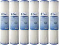 Tier1 20 Micron 20 Inch x 4.5 Inch | 6-Pack Pleated Cellulose Whole House Sediment Water Filter Replacement Cartridge | Compatible with Pentek S1-20BB, 155305-43, W20CLHD20, Home Water Filter