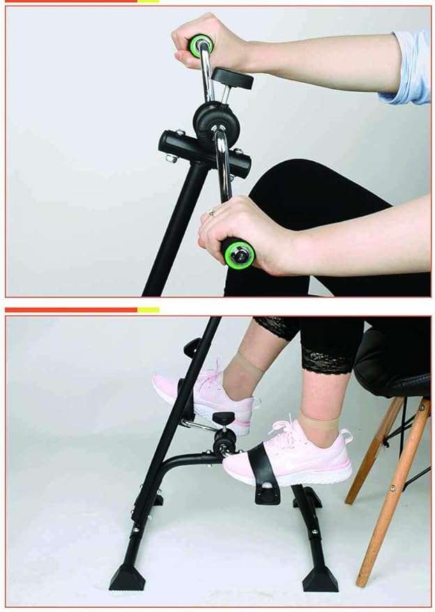 Pedal Exerciser Bike Hand Arm Leg and Knee Peddler Adjustable Fitness Equipment for Seniors, Elderly Home Pedal Exercise Bike for Total Body, with Gift Box-FlexoryFit