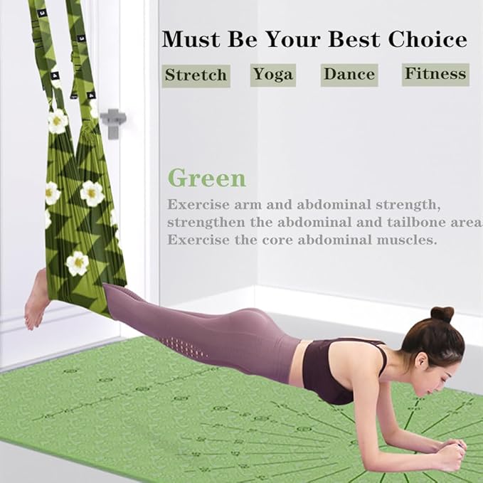 TOCO FREIDO Waist Back Leg Stretch Strap/Yoga Fitness Band, Leg Stretching Assist Trainer, Yoga Stretcher, Back Bend Split Inversion Strap for Fitness, Dance, Ballet, Gymnastics-FlexoryFit