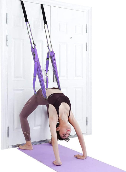 Yoga Fitness Stretching Strap, Adjustable Leg Stretcher Back Bend Assist Trainer, Improve Leg Waist Back Flexibility Home Gym Equipment for Rehab Pilates Ballet Cheerleading Splits Gymnastics-FlexoryFit
