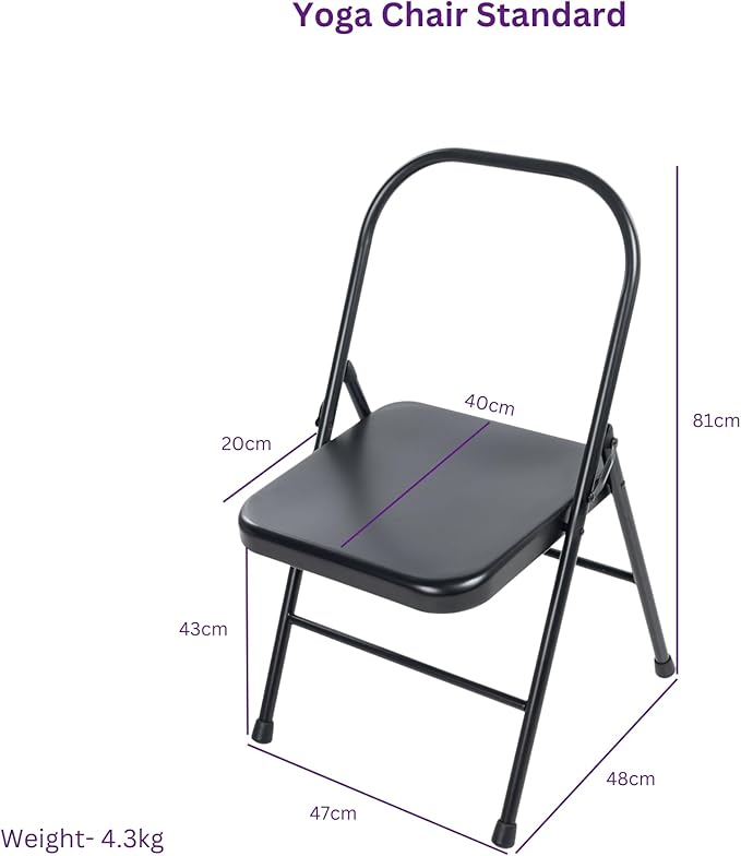 Yogikuti Yoga Chair(Standard) Backless/Folding Chair for Restorative & Iyengar Yoga Practie, Meditation/Fitness-FlexoryFit