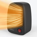 shinic Small Space Heater with Overheat Protection, 500W Mini PTC Ceramic Heater, Fast Heating and Quiet, Portable Electric Heater for Indoor Use Office Room Desk Home, Black