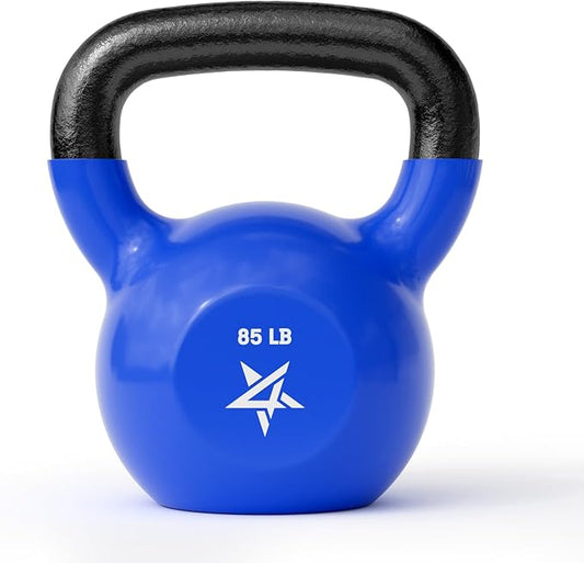 Yes4All 5-100 LB Kettlebells Vinyl Coated Cast Iron for Dumbbell Weights Exercises, Gym, Fitness, Full Body Workout Equipment Push up, Grip and Strength Training-FlexoryFit
