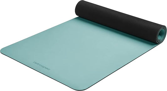 Retrospec Laguna 5mm Yoga Mat - Fitness Mat for Women, Men & Children, Slip-Resistant and Moisture Absorbing Exercise Mat for Home, Pilates, Yoga and Floor Workouts-FlexoryFit